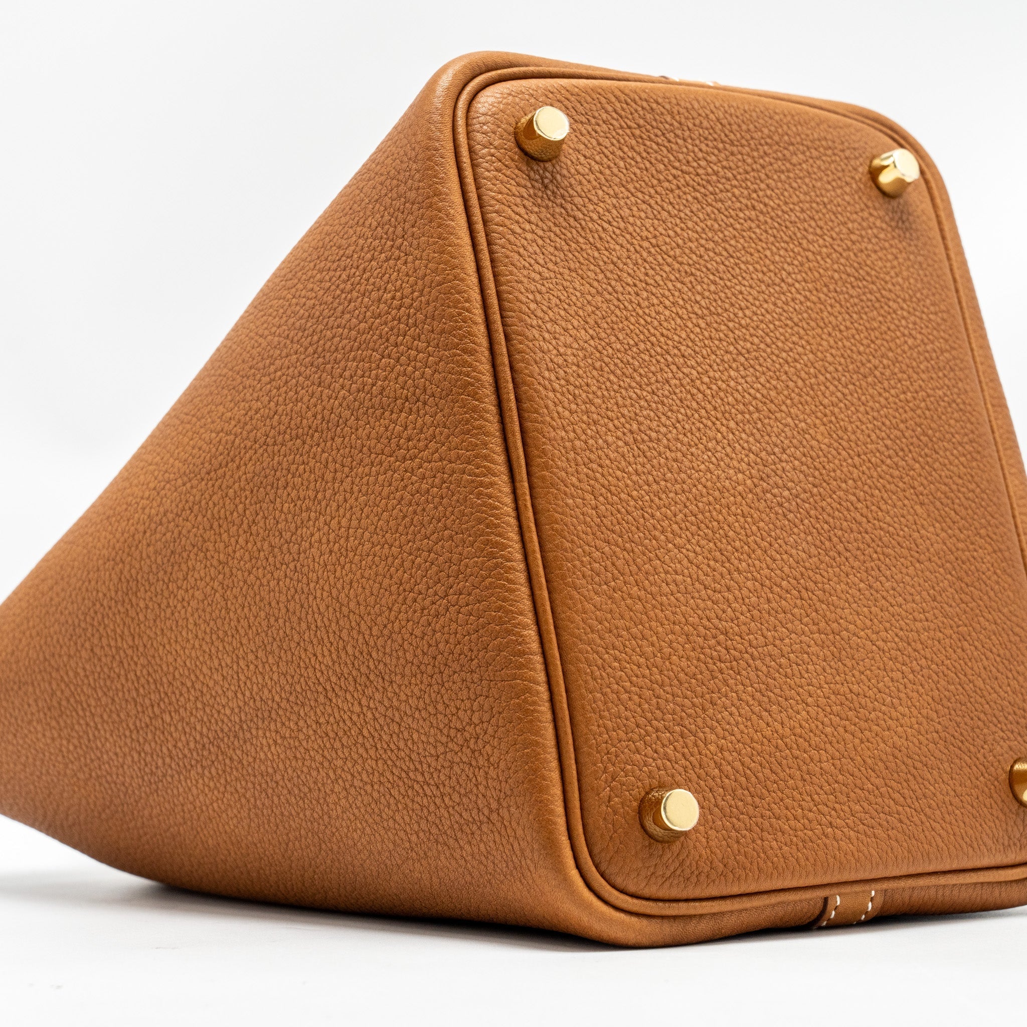 HERMES PICOTIN 18 LOCK BAG BARENIA FAUBOURG FAUVE GHW