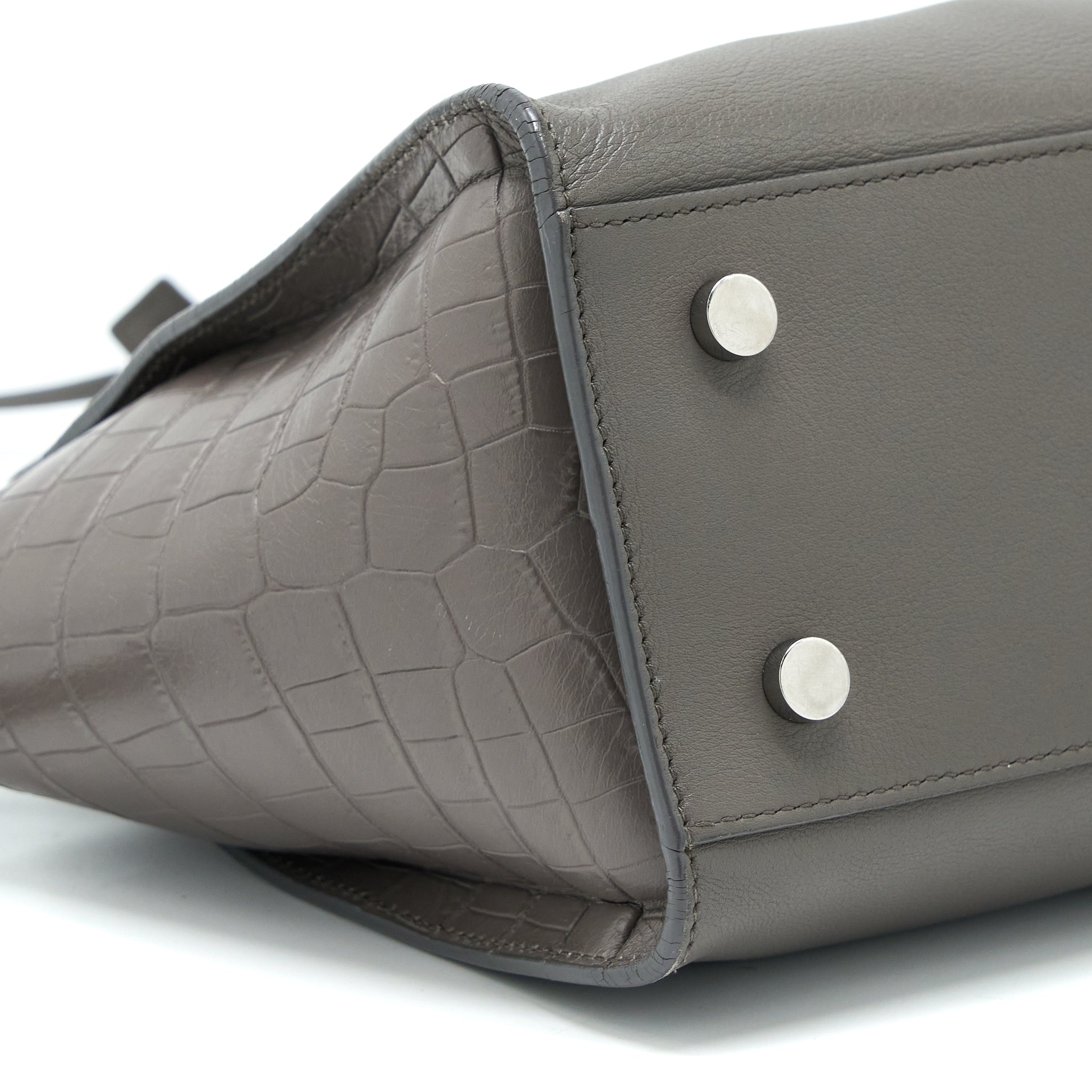 SAINT LAURENT CABAS TOTE BAG GREY SHW