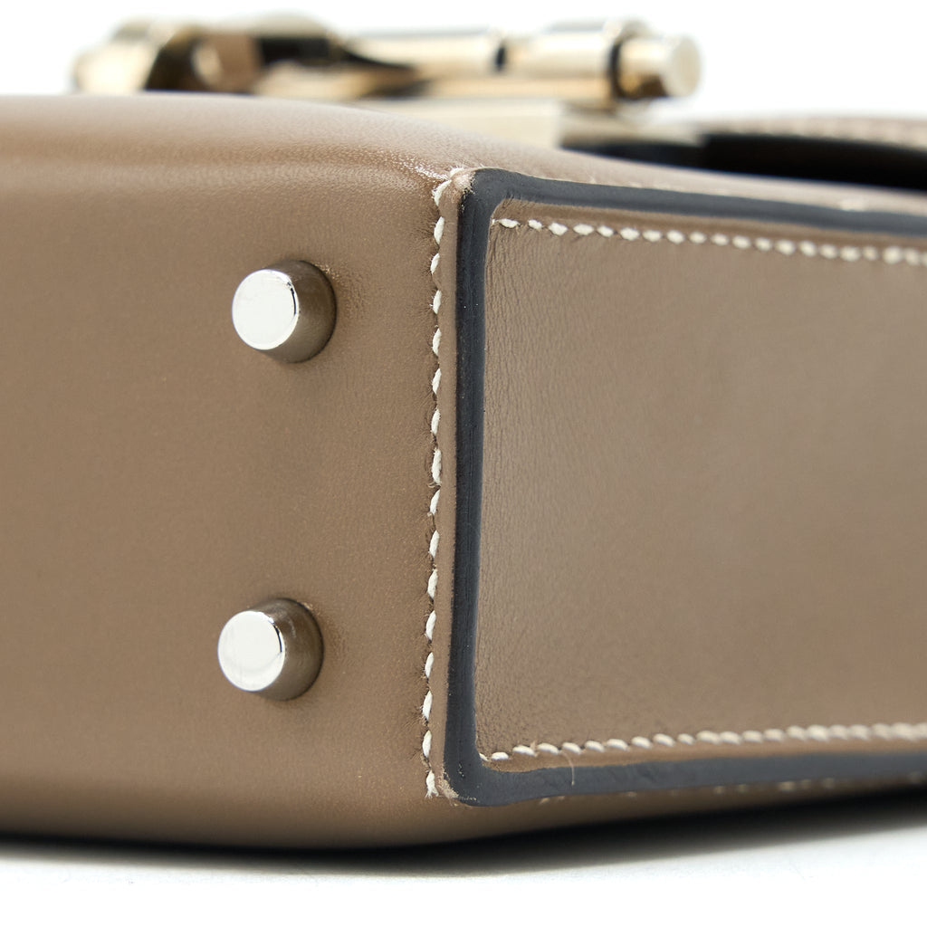 HERMES MINI VERROU BAG TADELAKT ETOUPE SHW