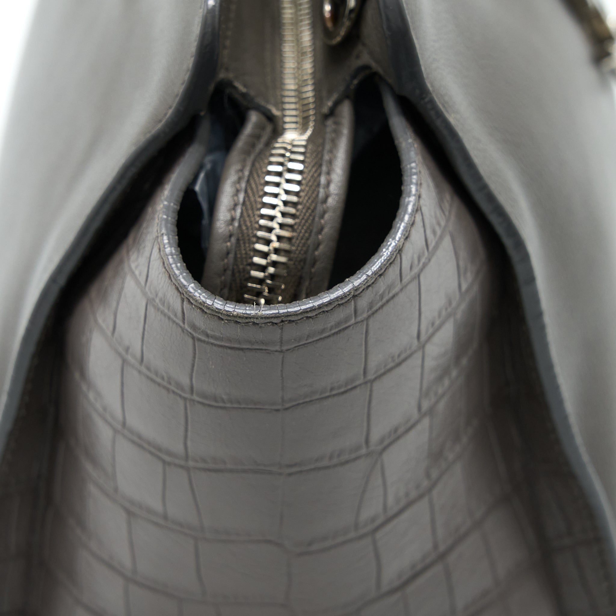 SAINT LAURENT CABAS TOTE BAG GREY SHW