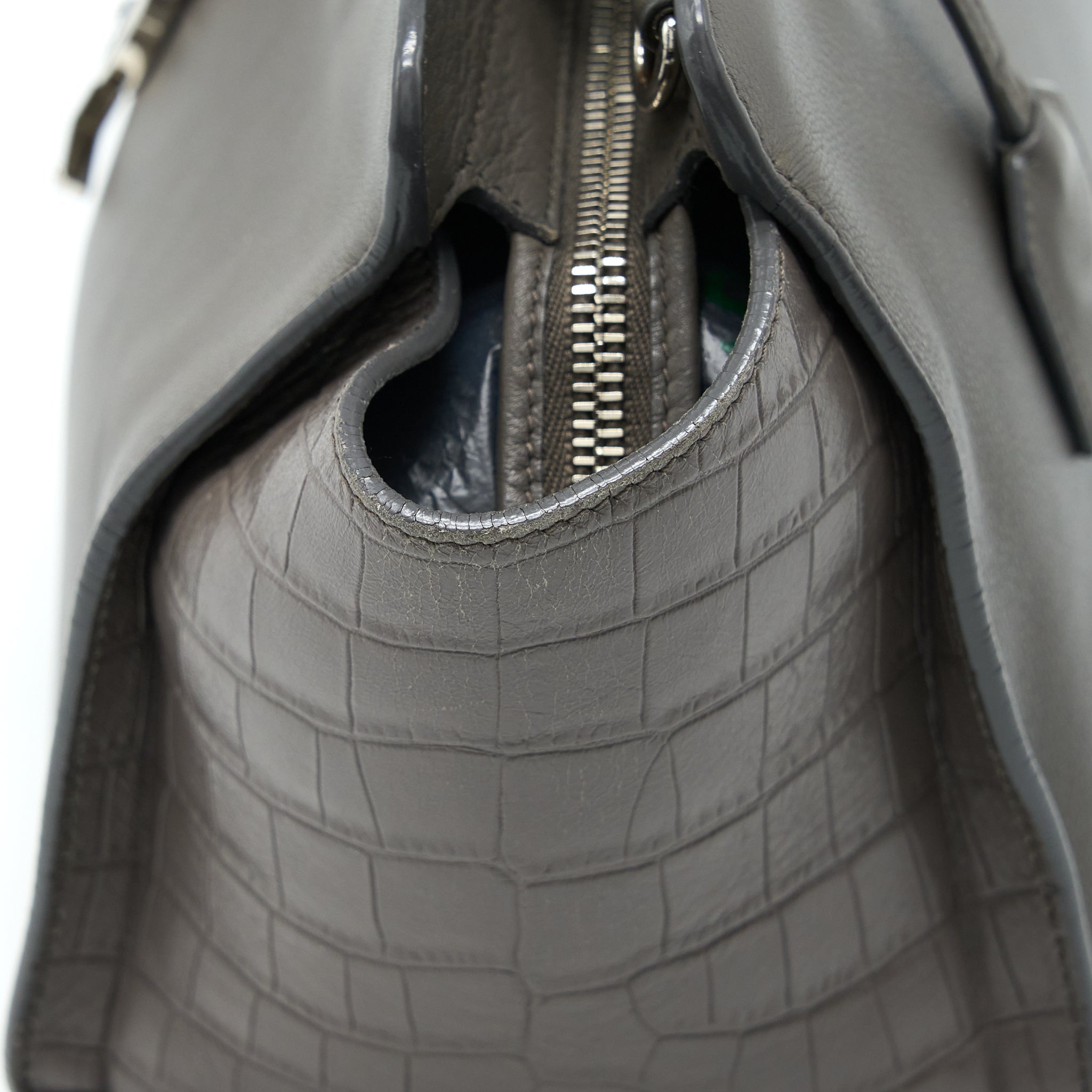 SAINT LAURENT CABAS TOTE BAG GREY SHW