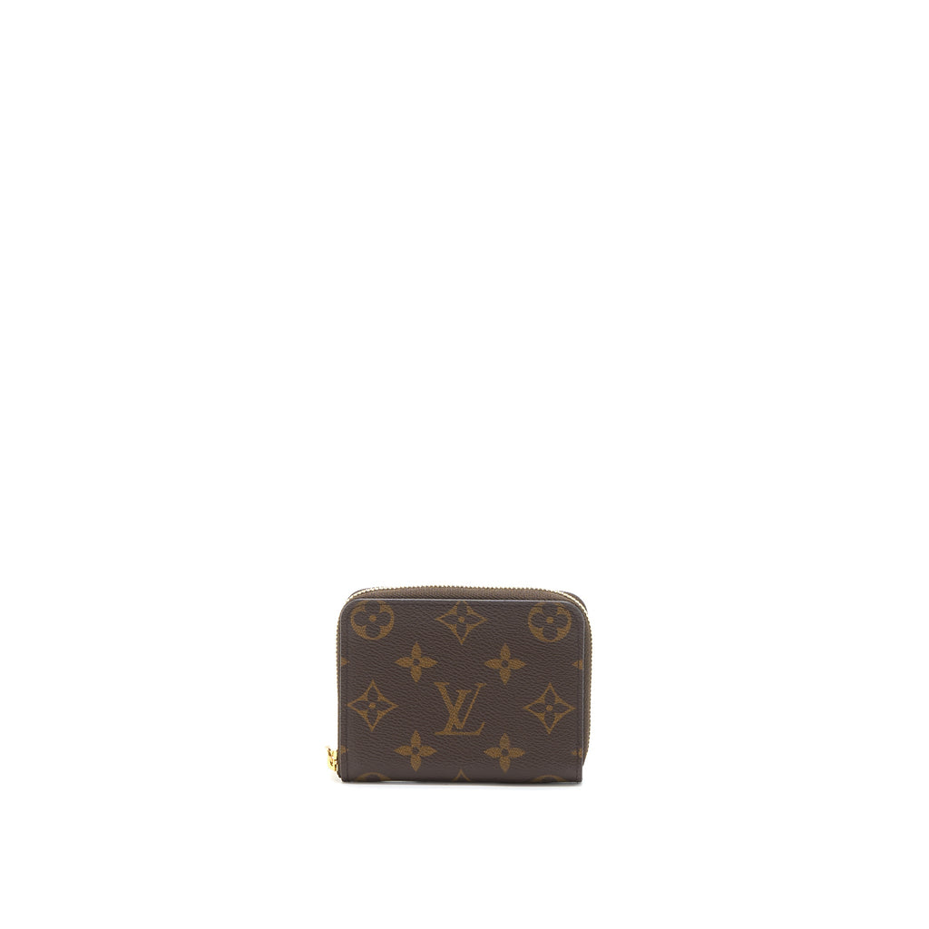 LOUIS VUITTON SMALL ZIP CARDHOLDER MONOGRAM CANVAS GHW