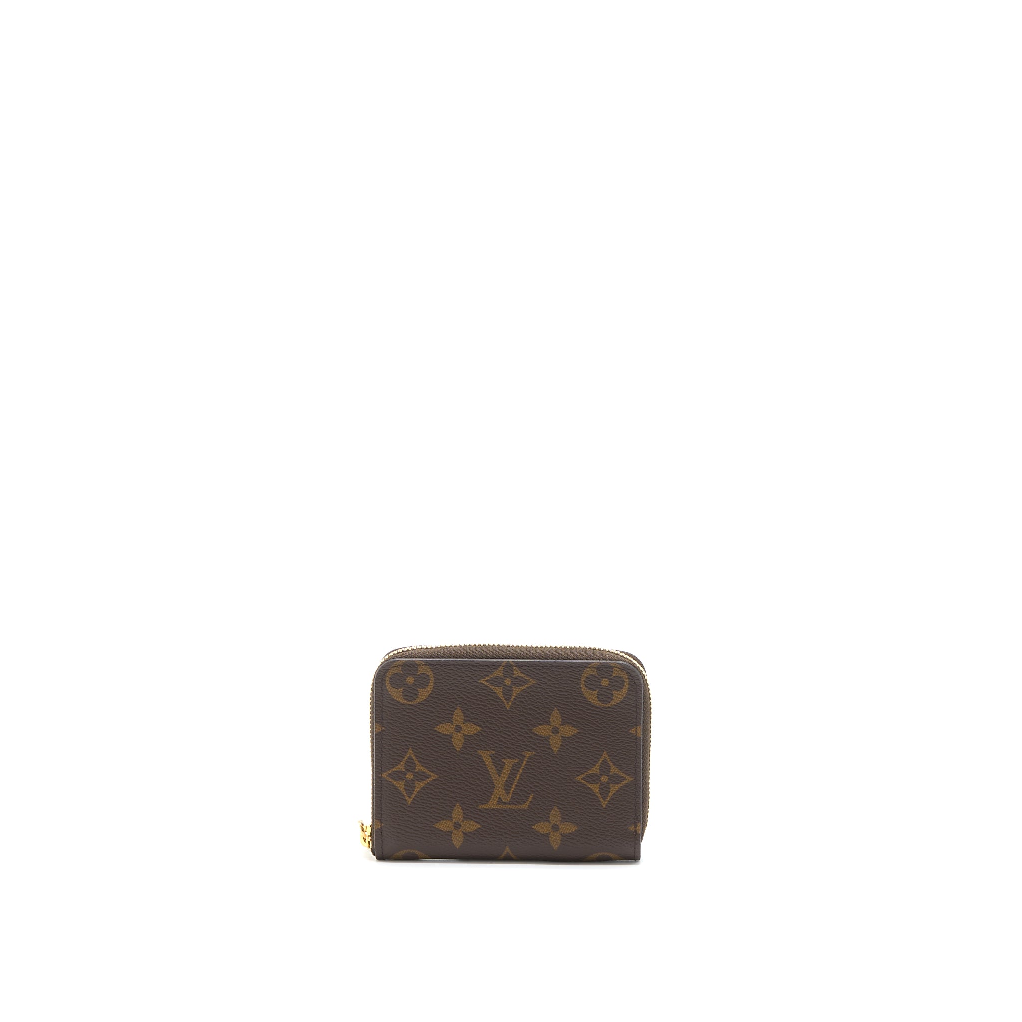 LOUIS VUITTON SMALL ZIP CARDHOLDER MONOGRAM CANVAS GHW