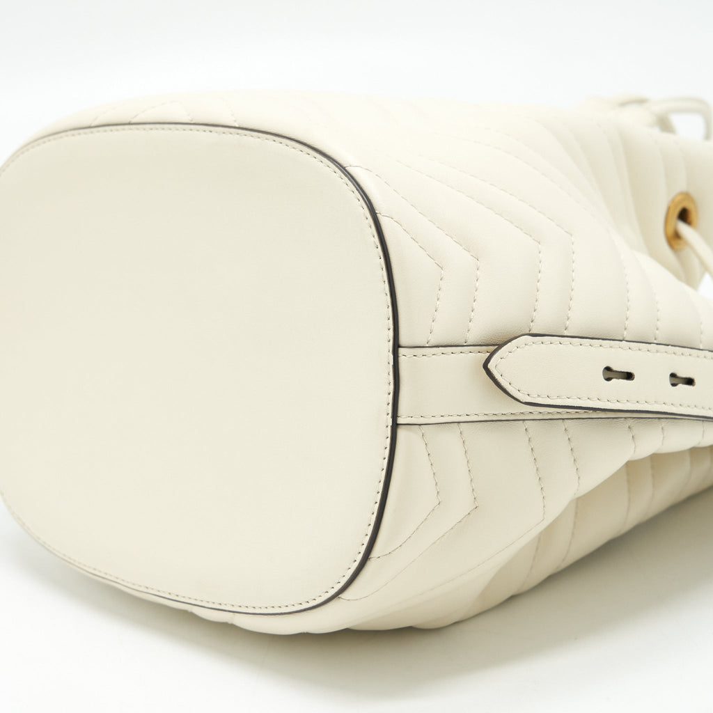 GUCCI BUCKET BAG WHITE GHW