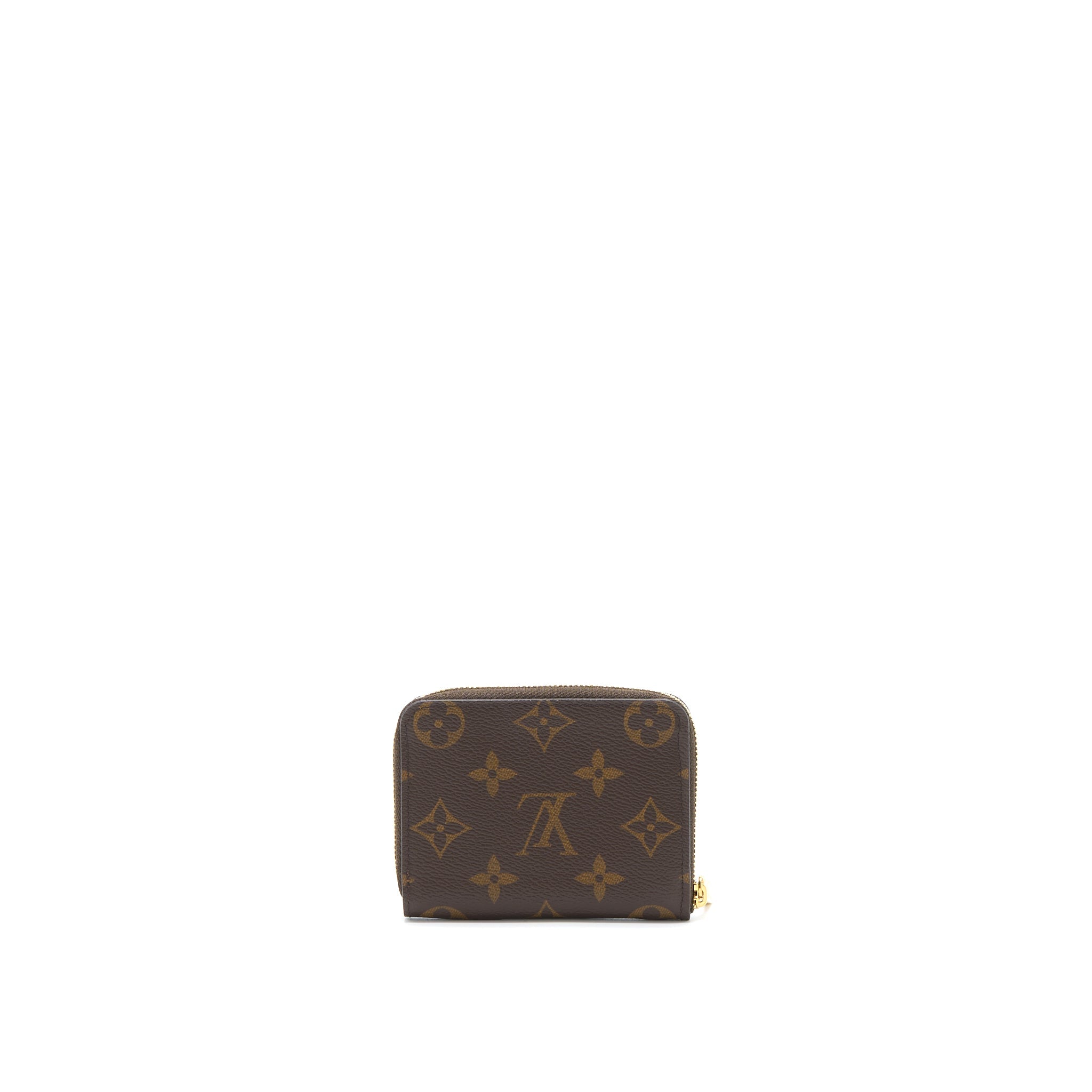 LOUIS VUITTON SMALL ZIP CARDHOLDER MONOGRAM CANVAS GHW