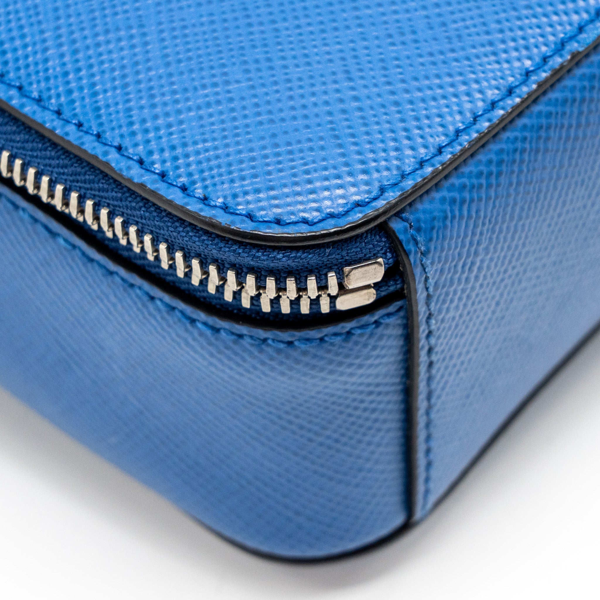 PRADA SAFFIANO BRIEFCASE AZZURRO SHW
