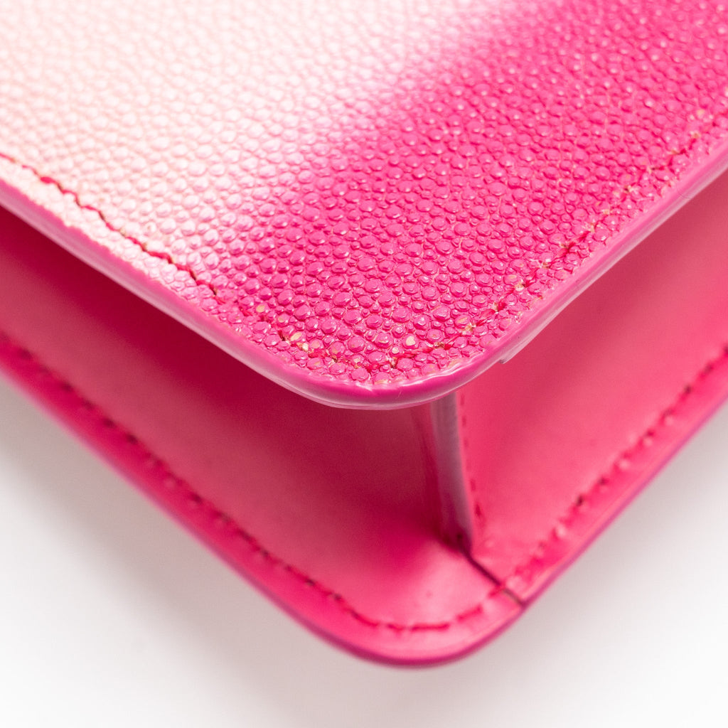 BVLGARI SERPENTI FOREVER BAG GALUCHAT IRIDESCENT PINK GHW