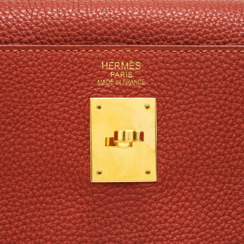 HERMES KELLY 35 TOGO VERMILLION GHW