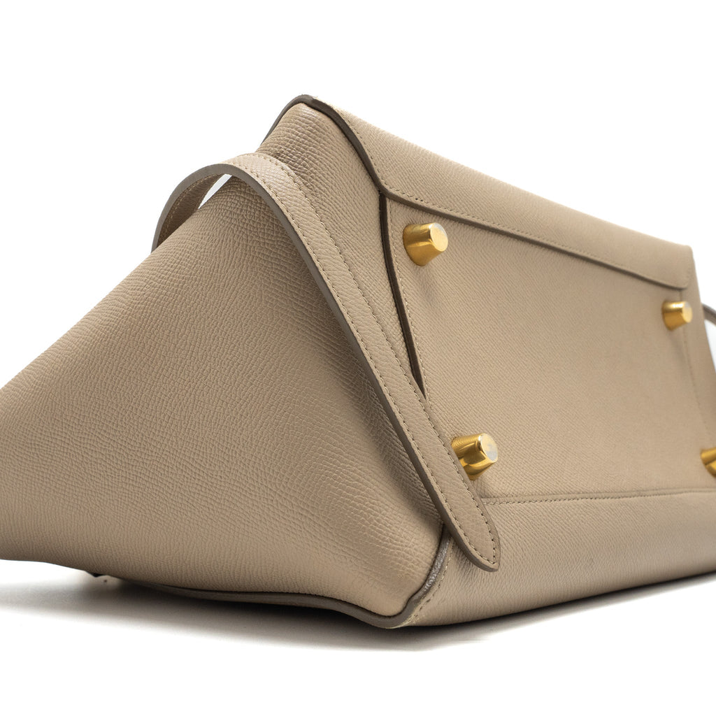 CELINE MINI BELT BAG GRAINED CALFSKIN LIGHT BEIGE GHW
