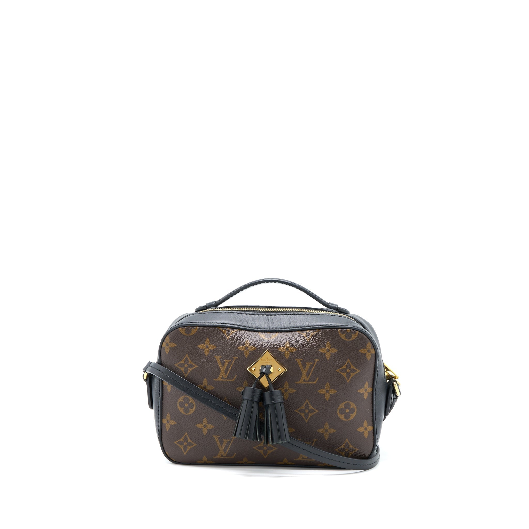 LOUIS VUITTON CROSSBODY CAMERA BAG MONOGRAM CANVAS/BLACK LEATHER GHW