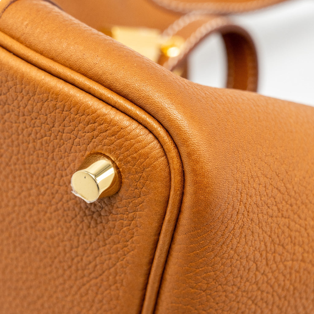 HERMES PICOTIN 18 LOCK BAG BARENIA FAUBOURG FAUVE GHW