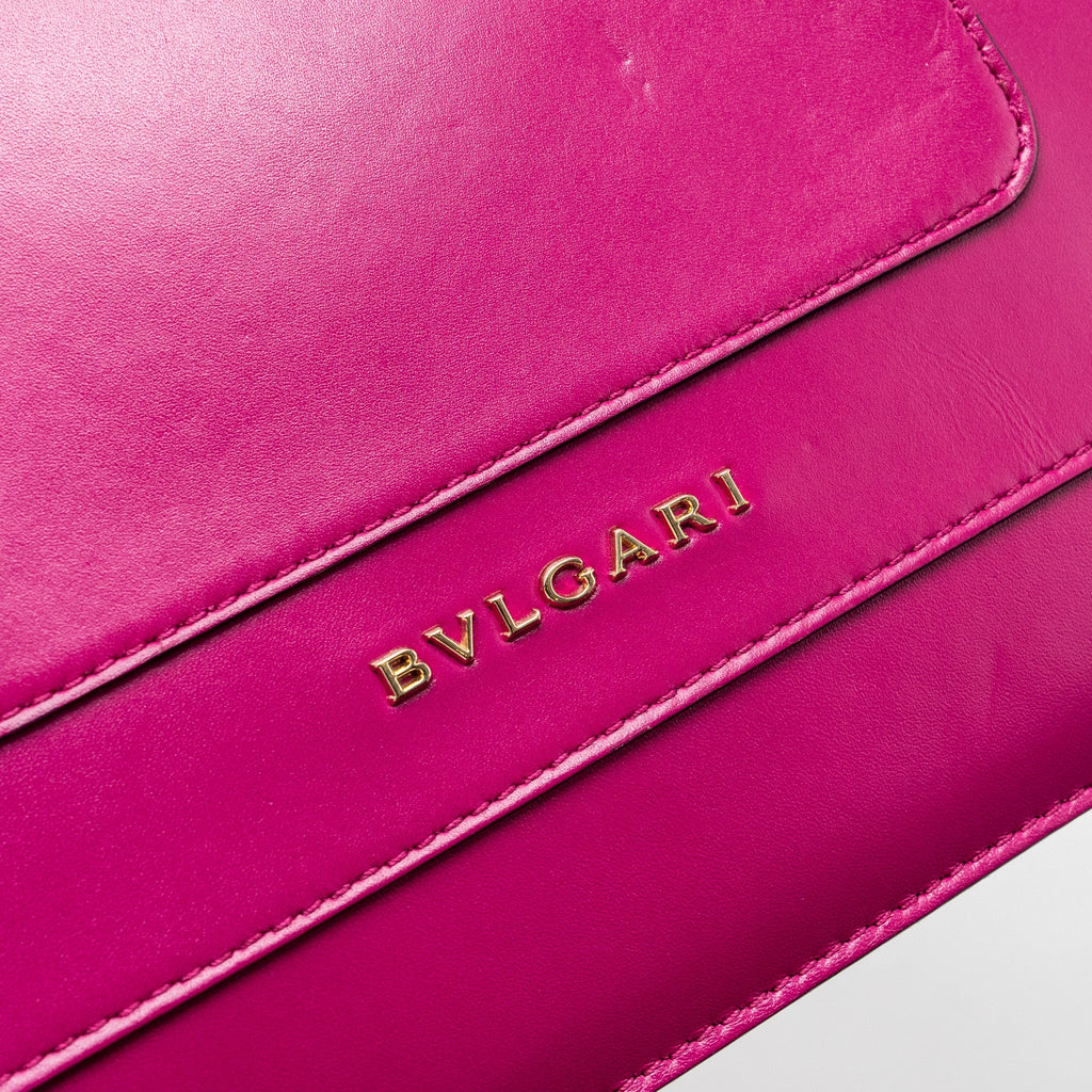 BVLGARI SERPENTI FOREVER FLAP BAG CALFSKIN DARK PINK GHW