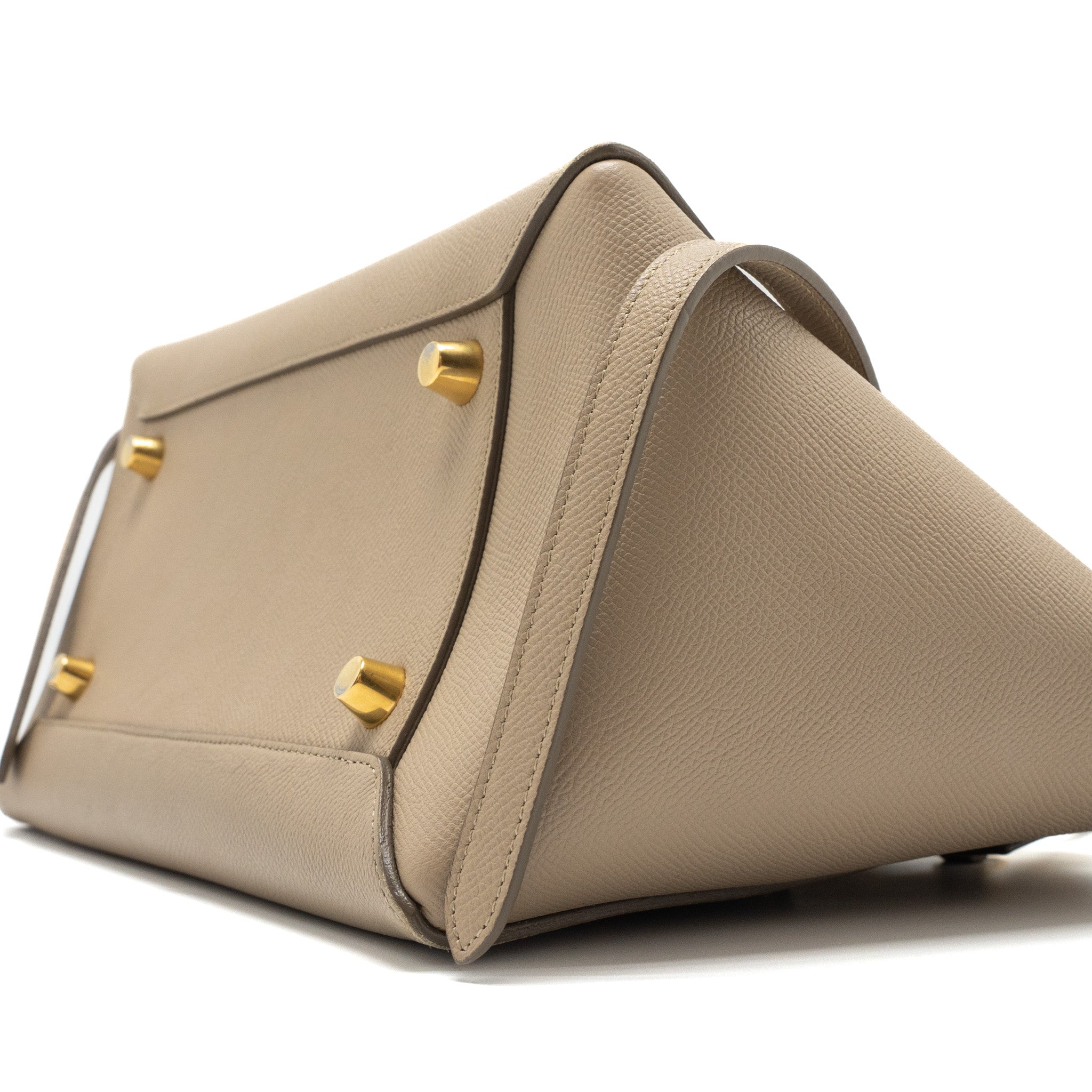 CELINE MINI BELT BAG GRAINED CALFSKIN LIGHT BEIGE GHW