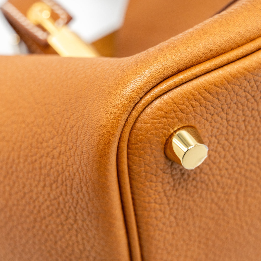 HERMES PICOTIN 18 LOCK BAG BARENIA FAUBOURG FAUVE GHW