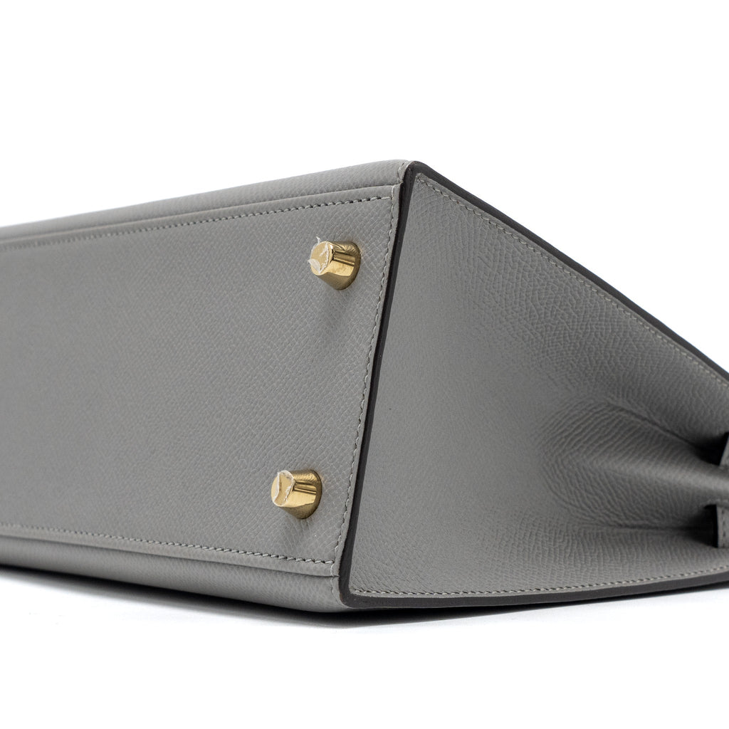HERMES KELLY 25 SPECIAL ORDER EPSOM GRIS MOTTE / ROSE PURPLE GHW
