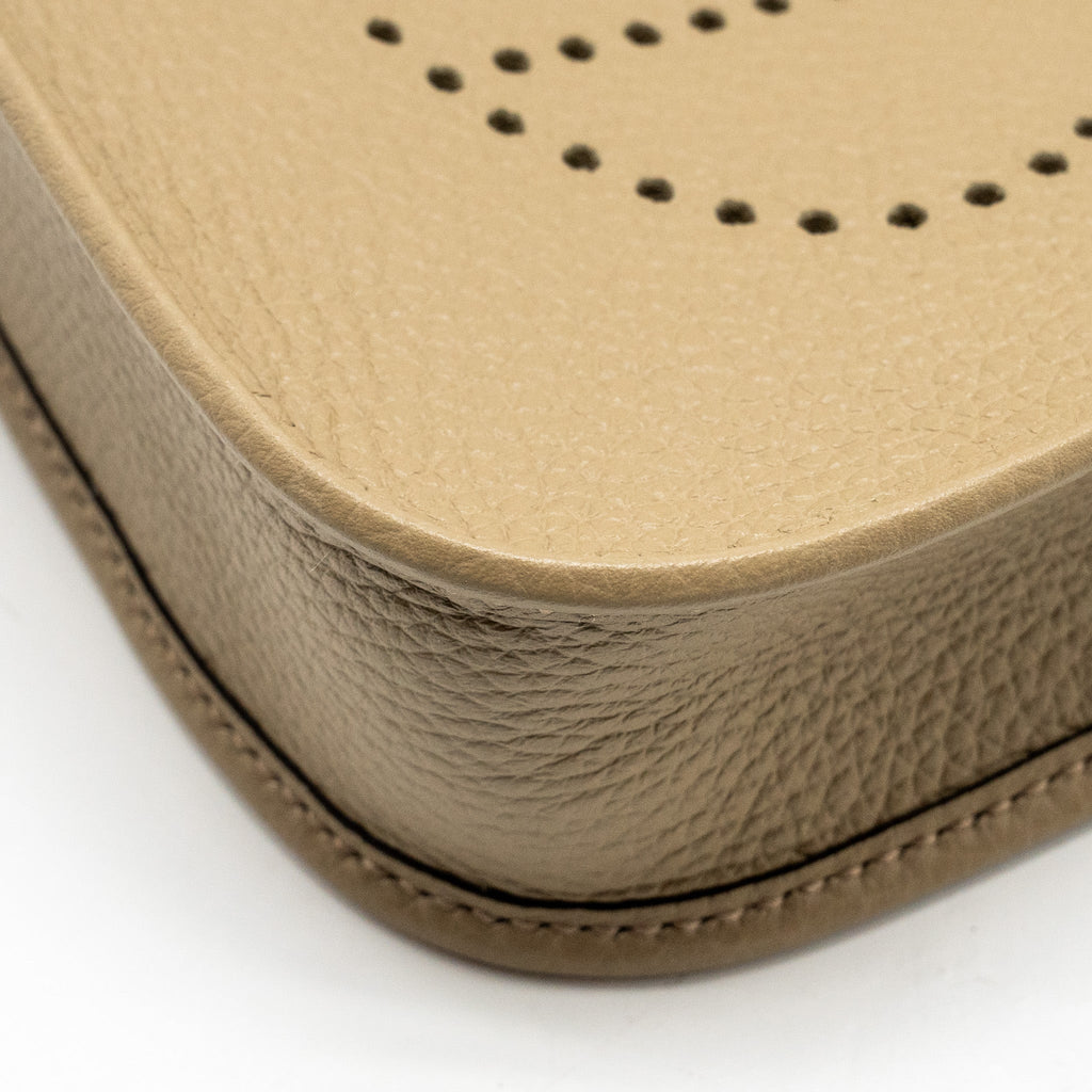 HERMES MINI EVELYNE CLEMENCE BEIGE MARFA GHW