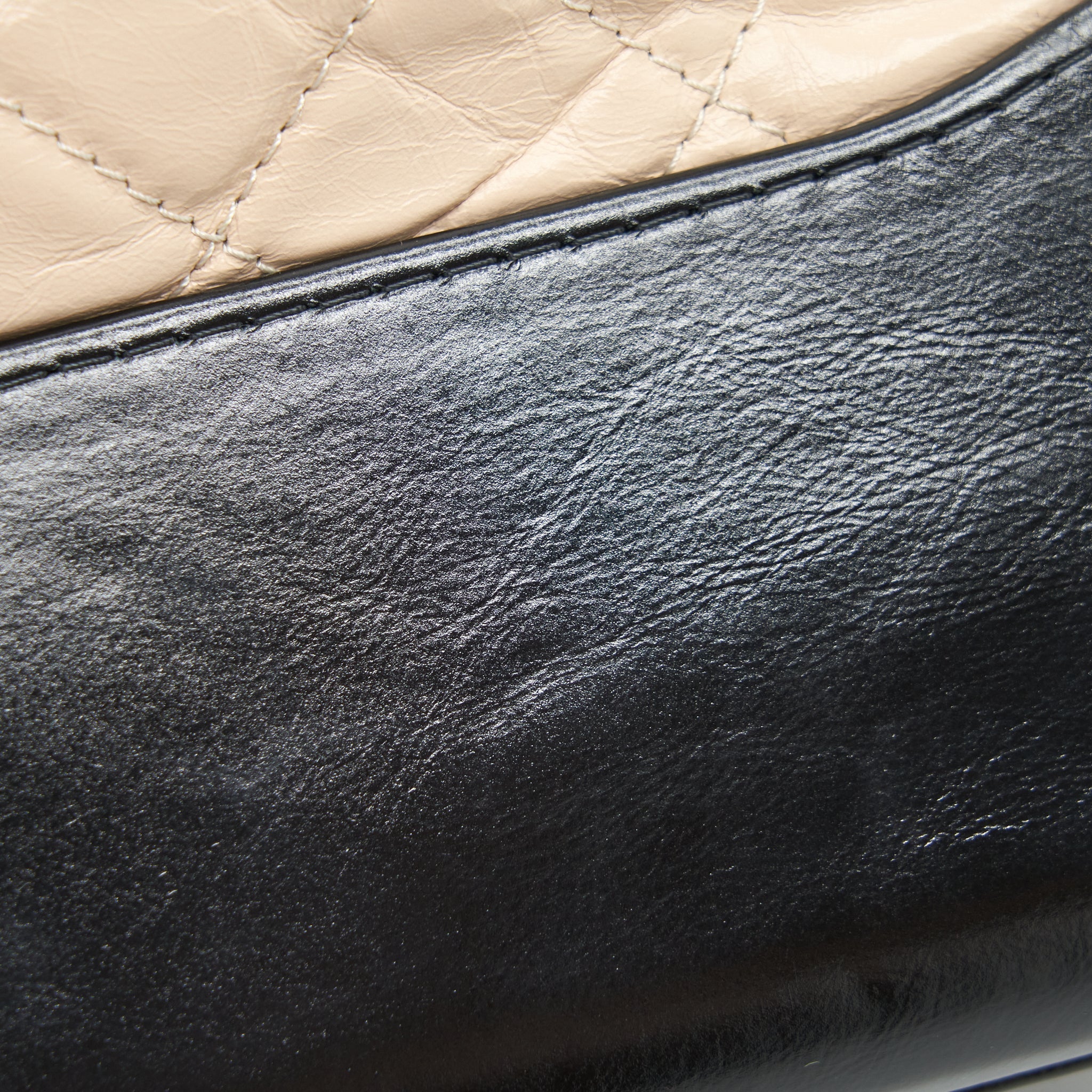 CHANEL LARGE GABRIELLE HOBO BAG BEIGE/BLACK GOLD/SLIVER HARDWARE