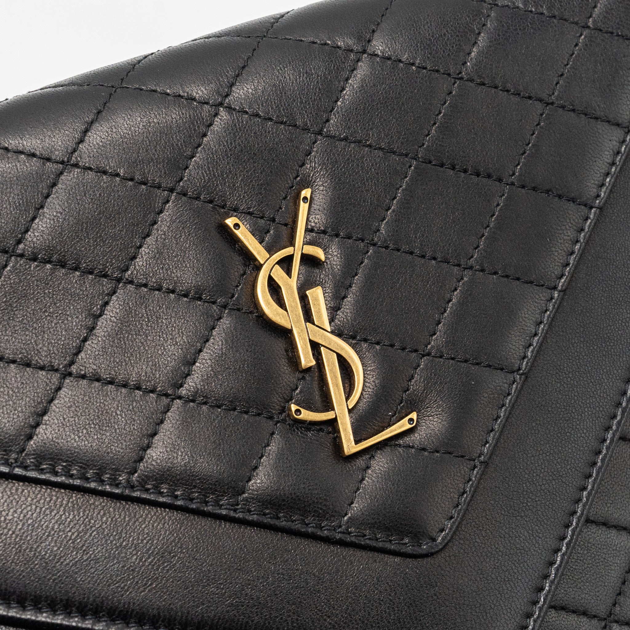 SAINT LAURENT GABY SATCHEL BAG LAMBSKIN BLACK GHW