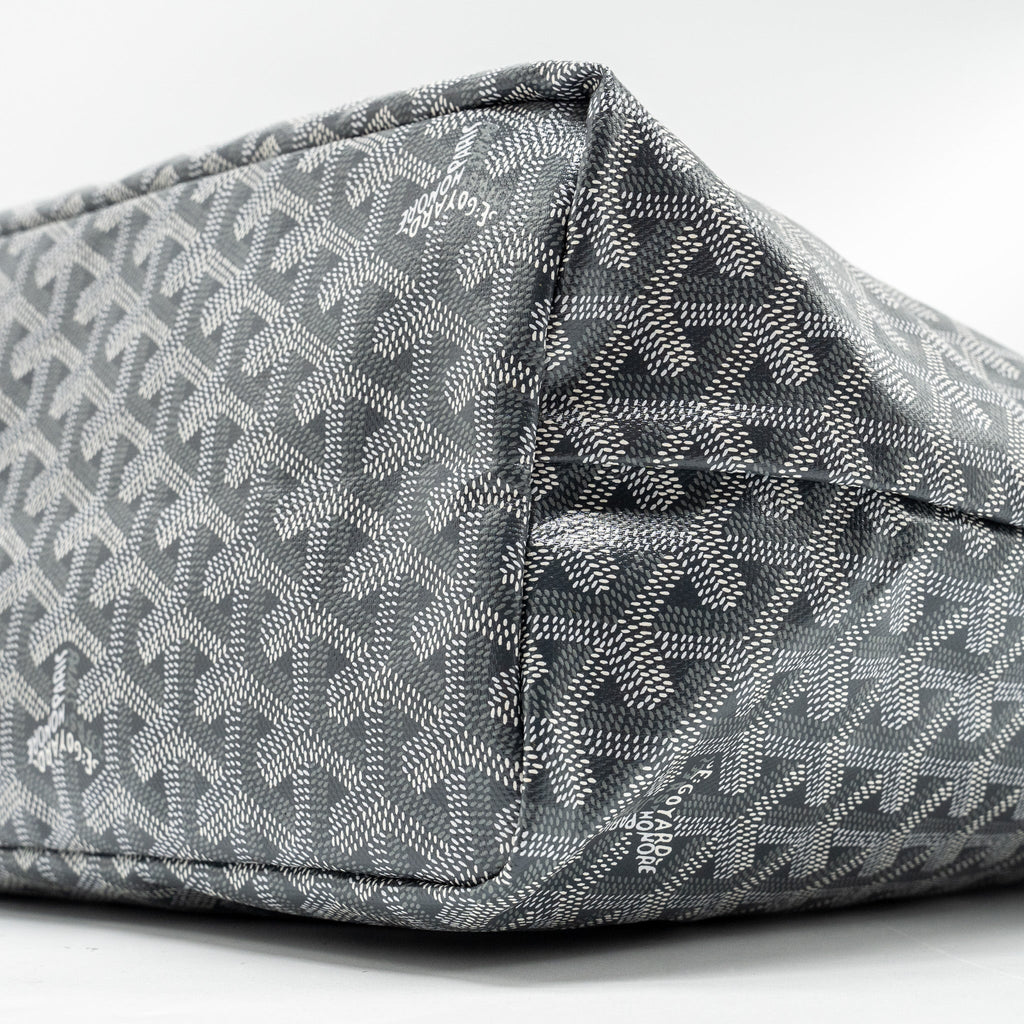 GOYARD SAINT LOUIS PM TOTE BAG GOYARDLINE CANVAS GREY SHW