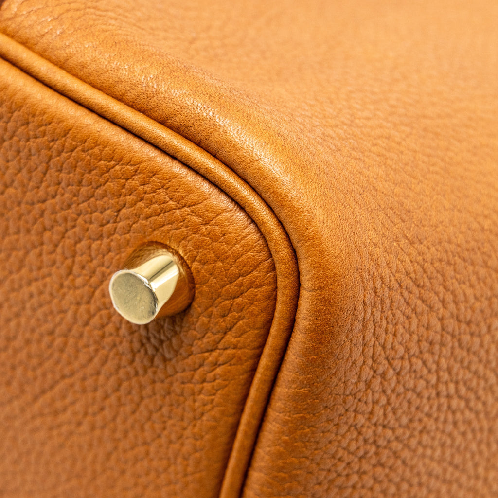 HERMES PICOTIN 18 LOCK BAG BARENIA FAUBOURG FAUVE GHW