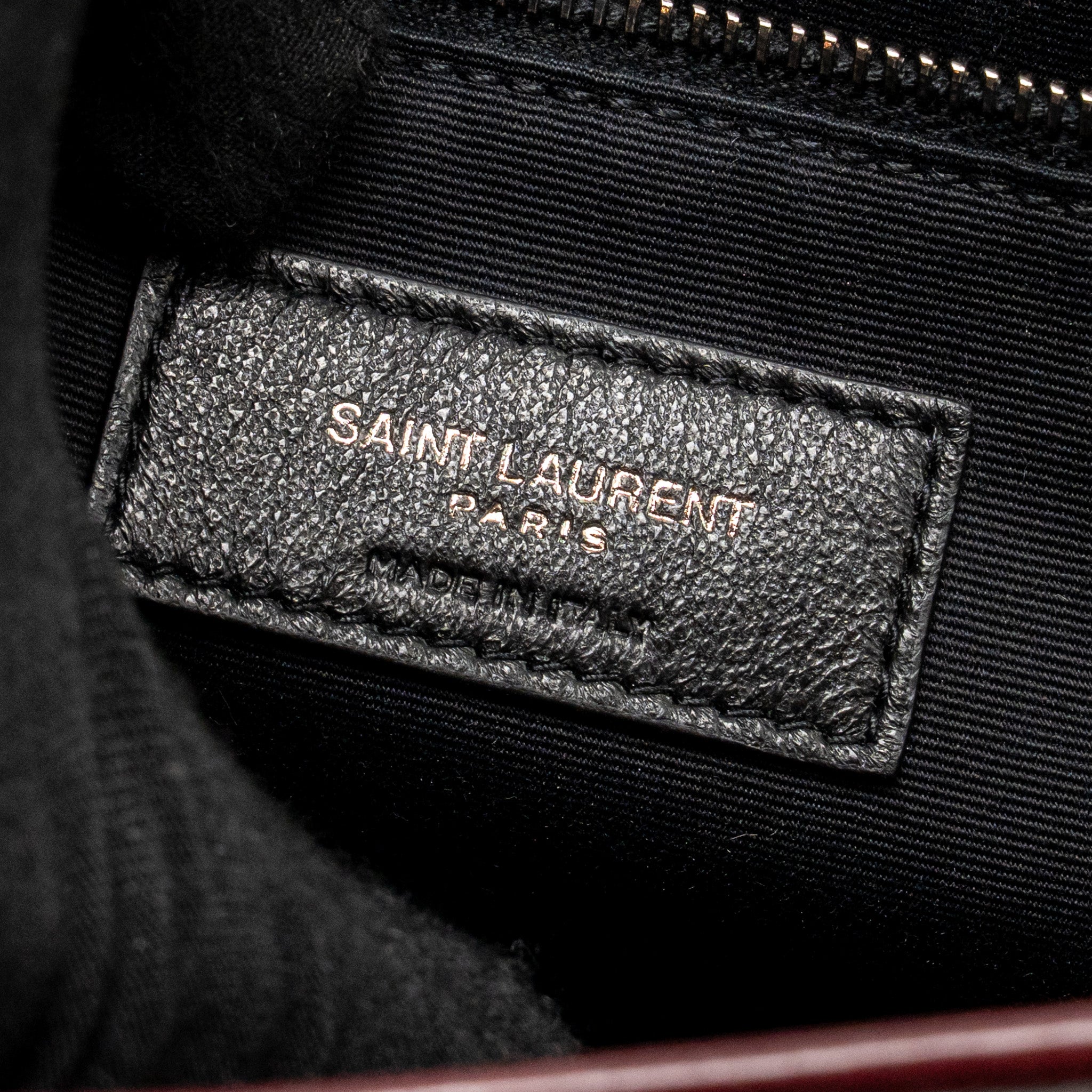 SAINT LAURENT YSL MEDIUM NIKI SHOULDER BAG CALFSKIN BURGUNDY RUTHENIUM SHW