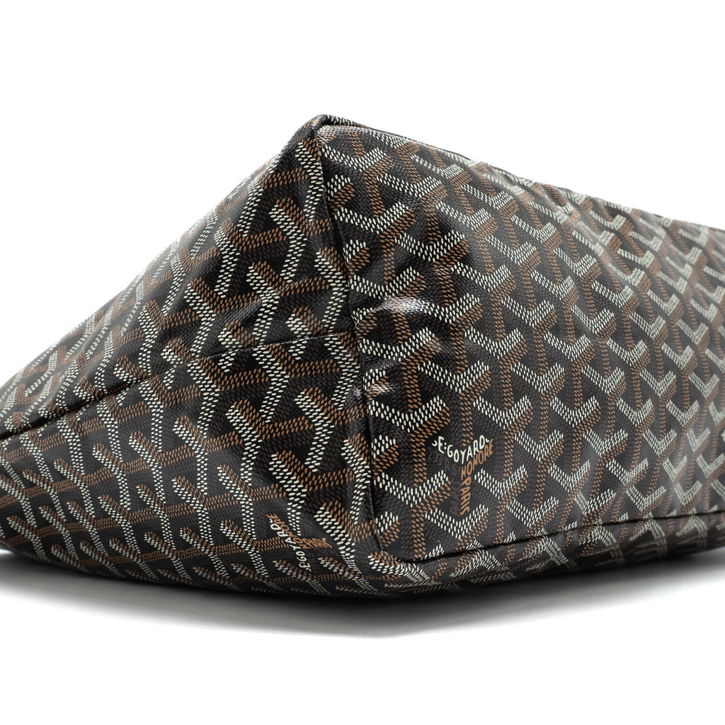 GOYARD SAINT LOUIS PM TOTE BAG GOYARDINE CANVAS BLACK/MULTICOLOUR