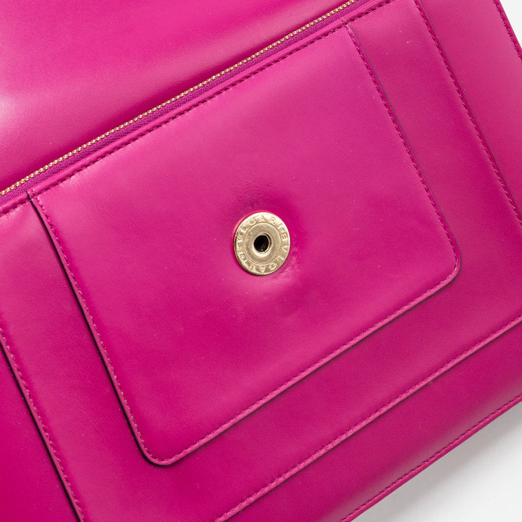 BVLGARI SERPENTI FOREVER FLAP BAG CALFSKIN DARK PINK GHW