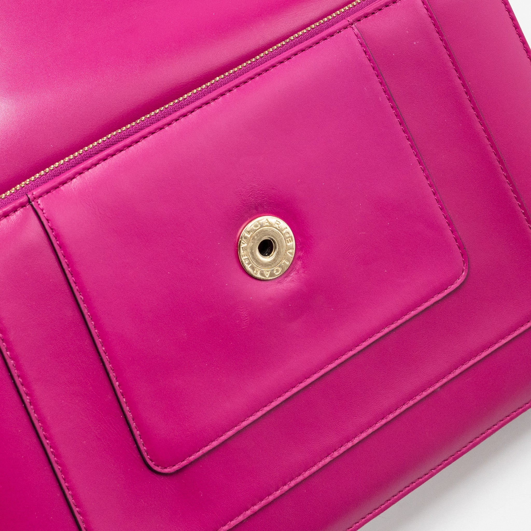 BVLGARI SERPENTI FOREVER FLAP BAG CALFSKIN DARK PINK GHW