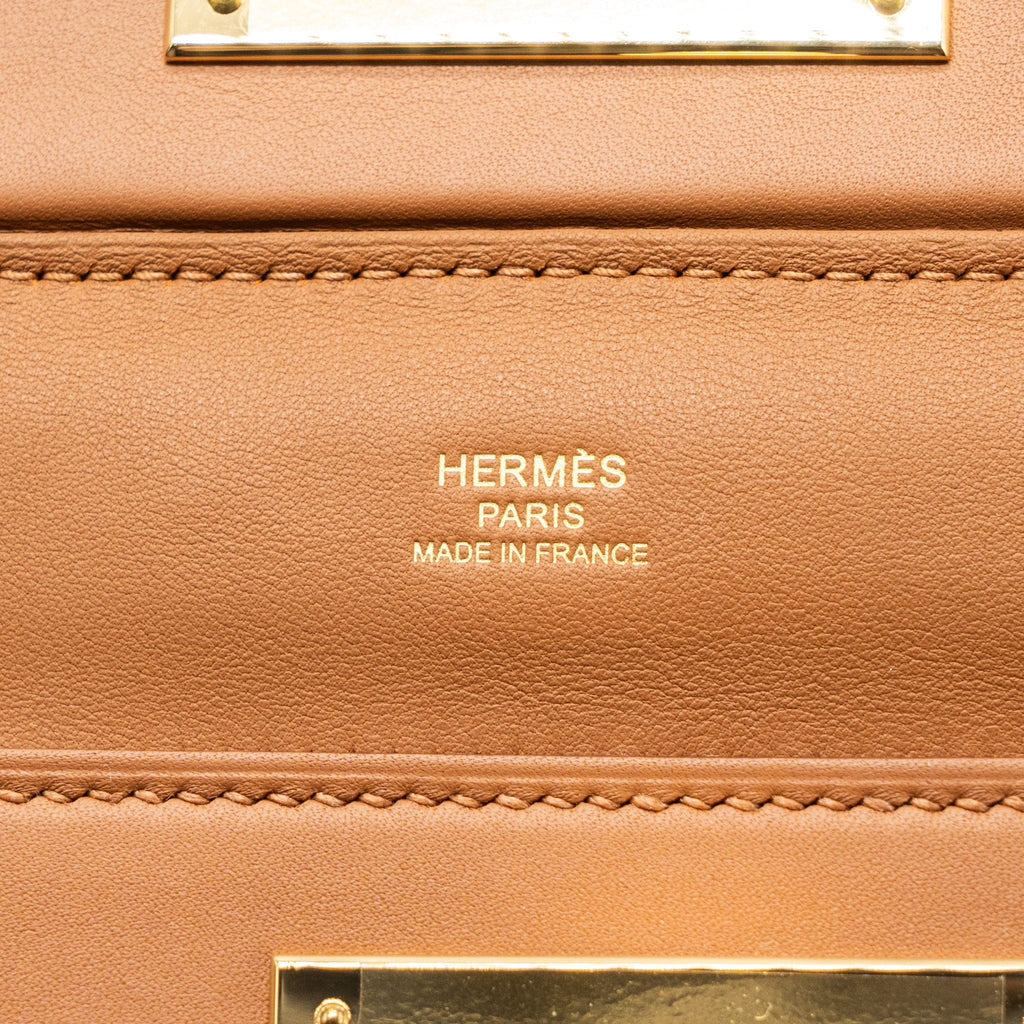 HERMES MINI 24/24 2424-21 BAG EVERCOLOR / SWIFT GOLD GHW