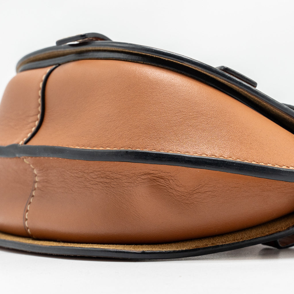 LOEWE MINI GATE BELT BAG CALFSKIN TAN GHW
