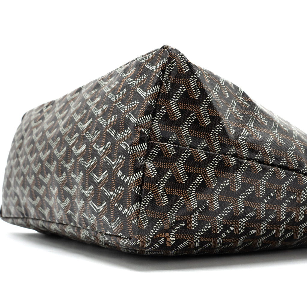 GOYARD SAINT LOUIS PM TOTE BAG GOYARDINE CANVAS BLACK/MULTICOLOUR