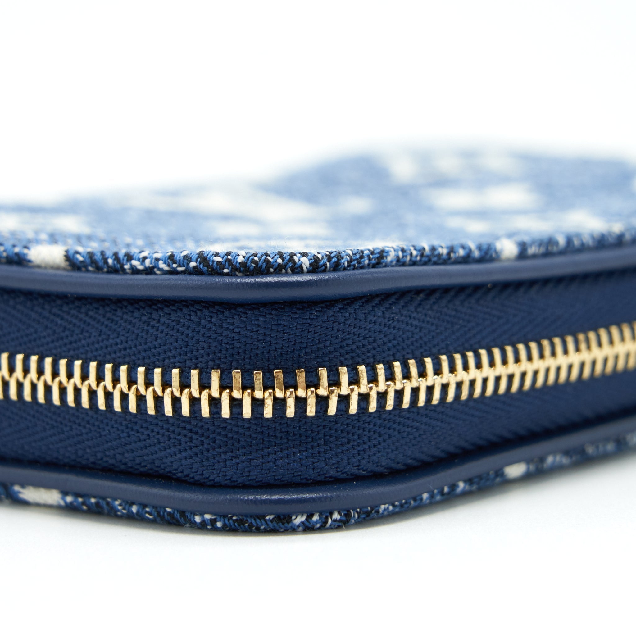 LOUIS VUITTON ZIPPY COIN PURSE MONOGRAM JACQUARD DENIM BLUE GHW