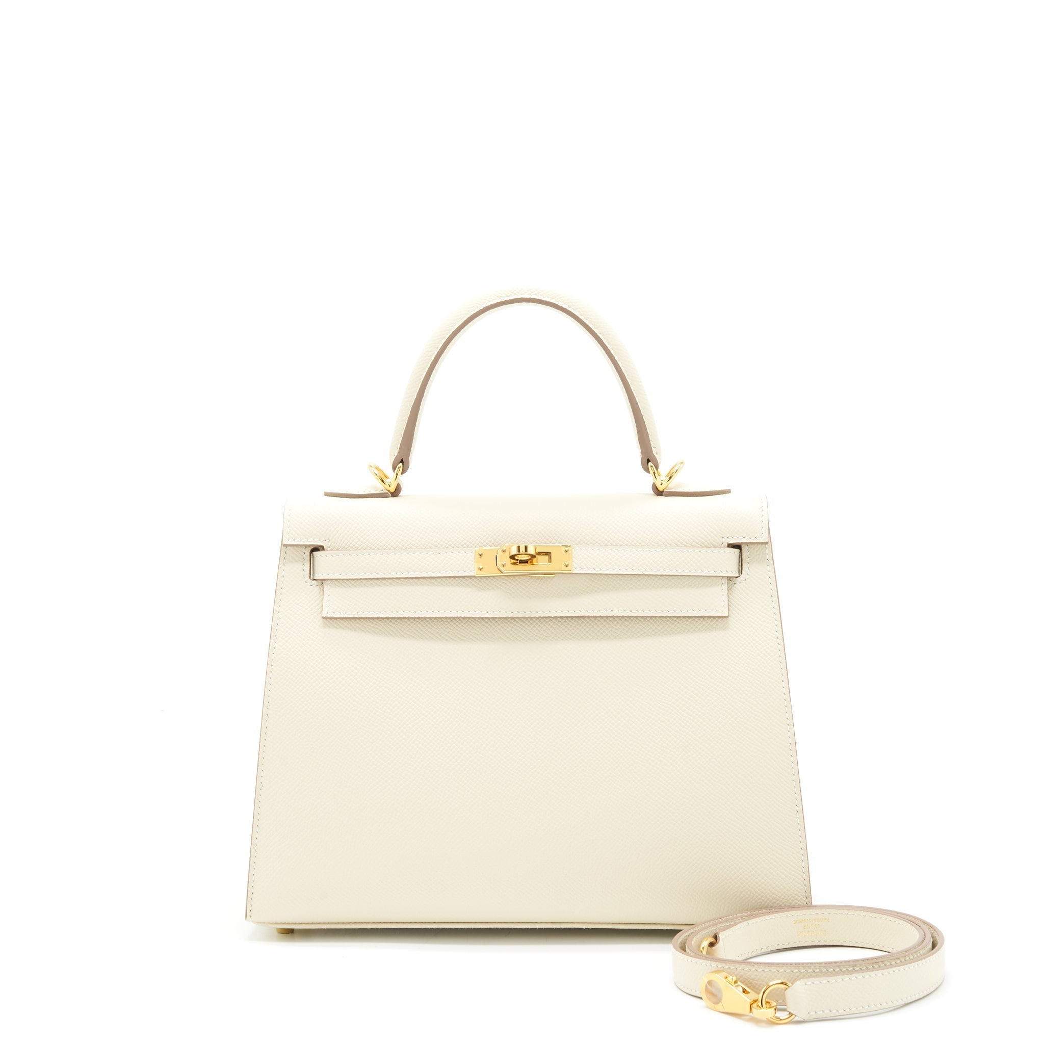 HERMES KELLY 25 EPSOM LEATHER 10 CRAIE GHW