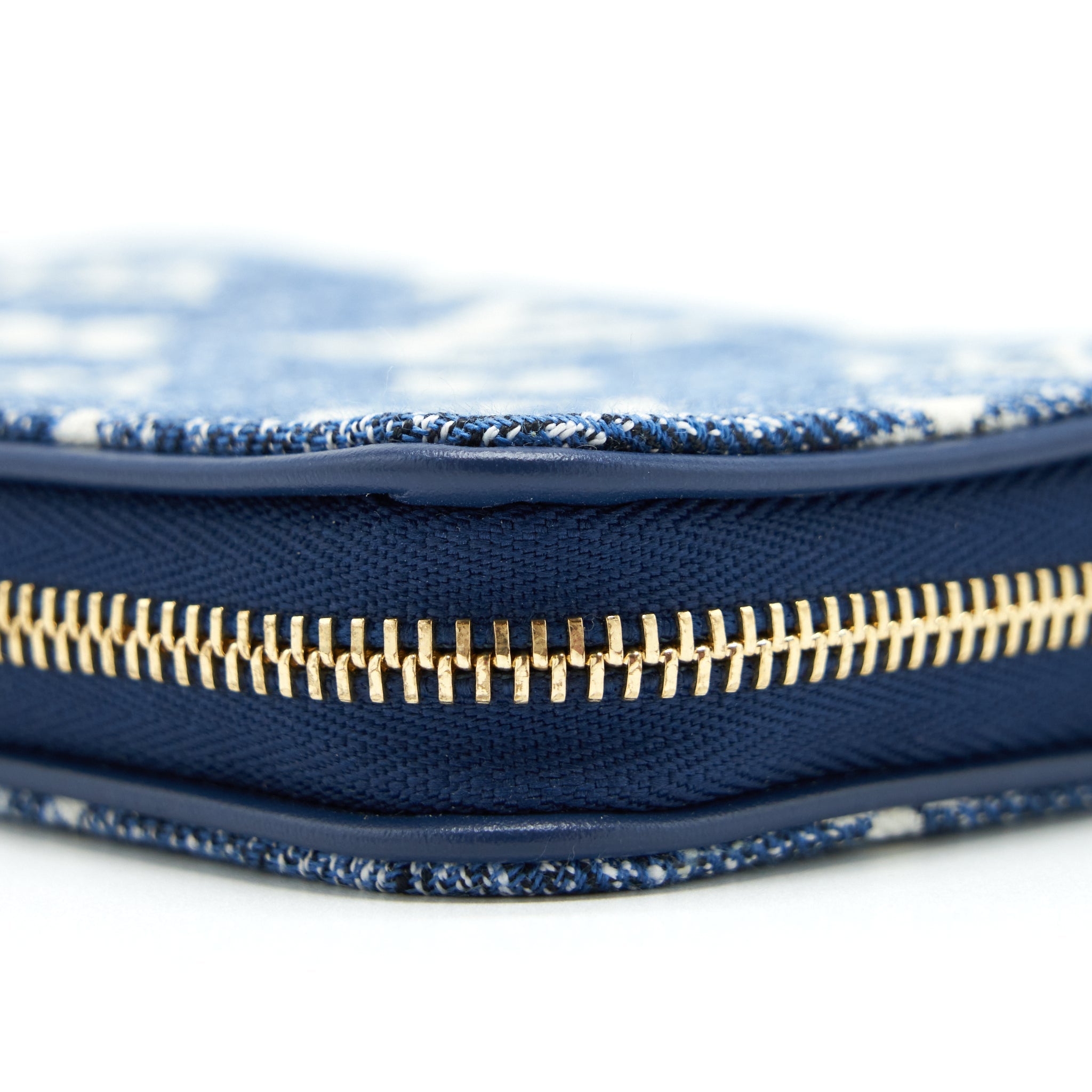 LOUIS VUITTON ZIPPY COIN PURSE MONOGRAM JACQUARD DENIM BLUE GHW