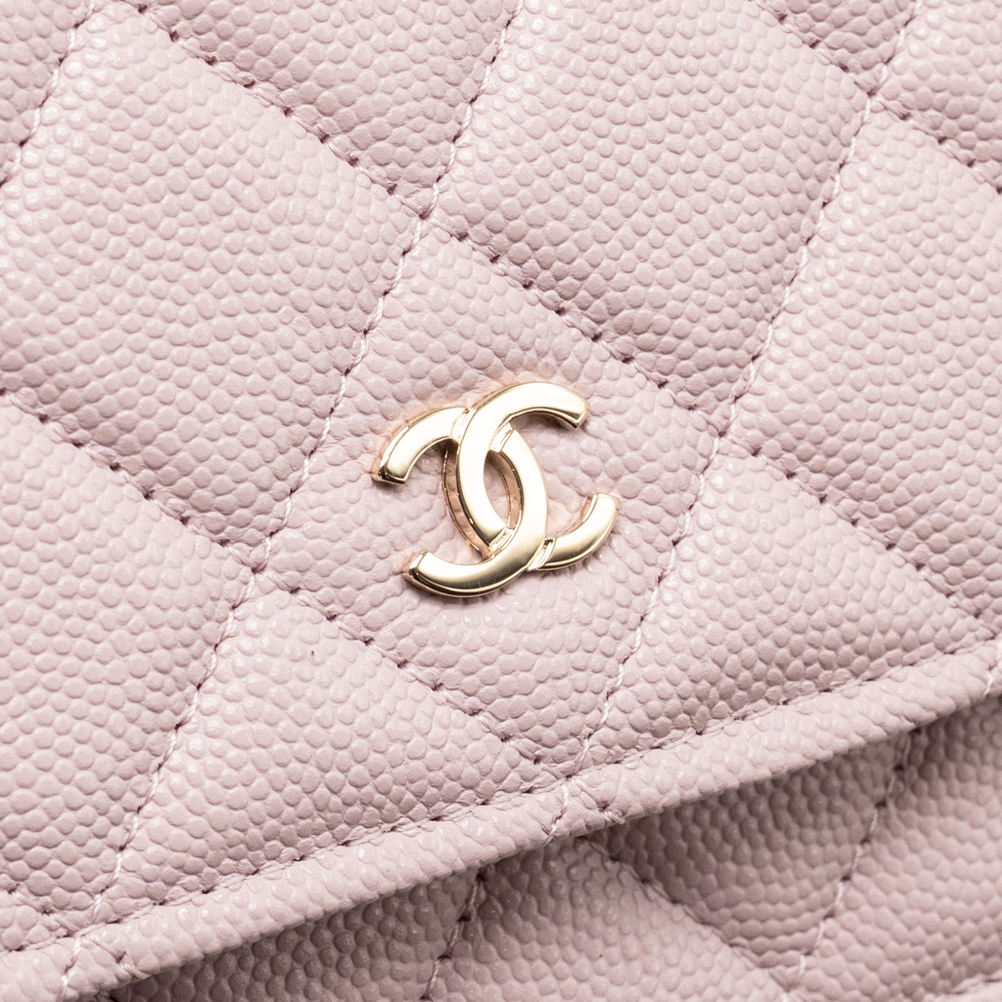 CHANEL CLASSIC WALLET ON CHAIN CAVIAR PINK LGHW