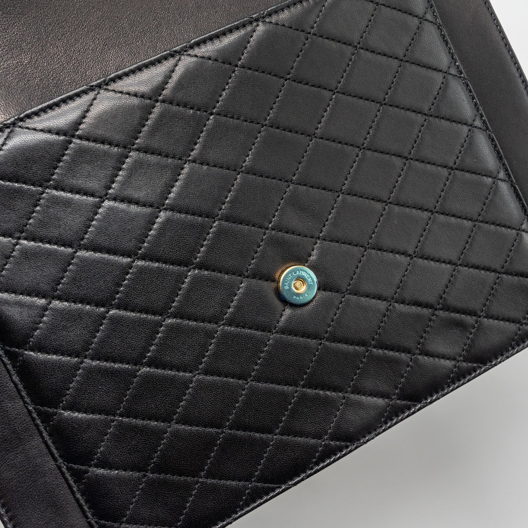 SAINT LAURENT GABY SATCHEL BAG LAMBSKIN BLACK GHW