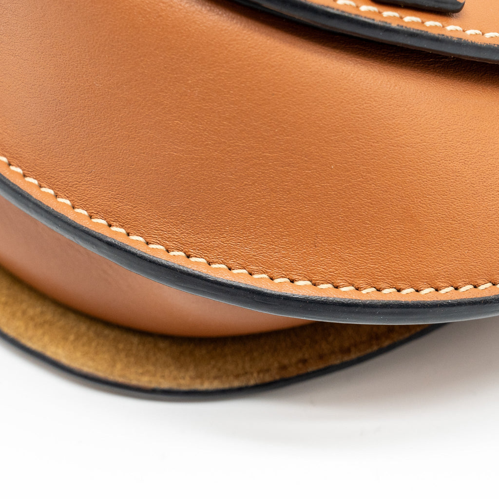 LOEWE MINI GATE BELT BAG CALFSKIN TAN GHW