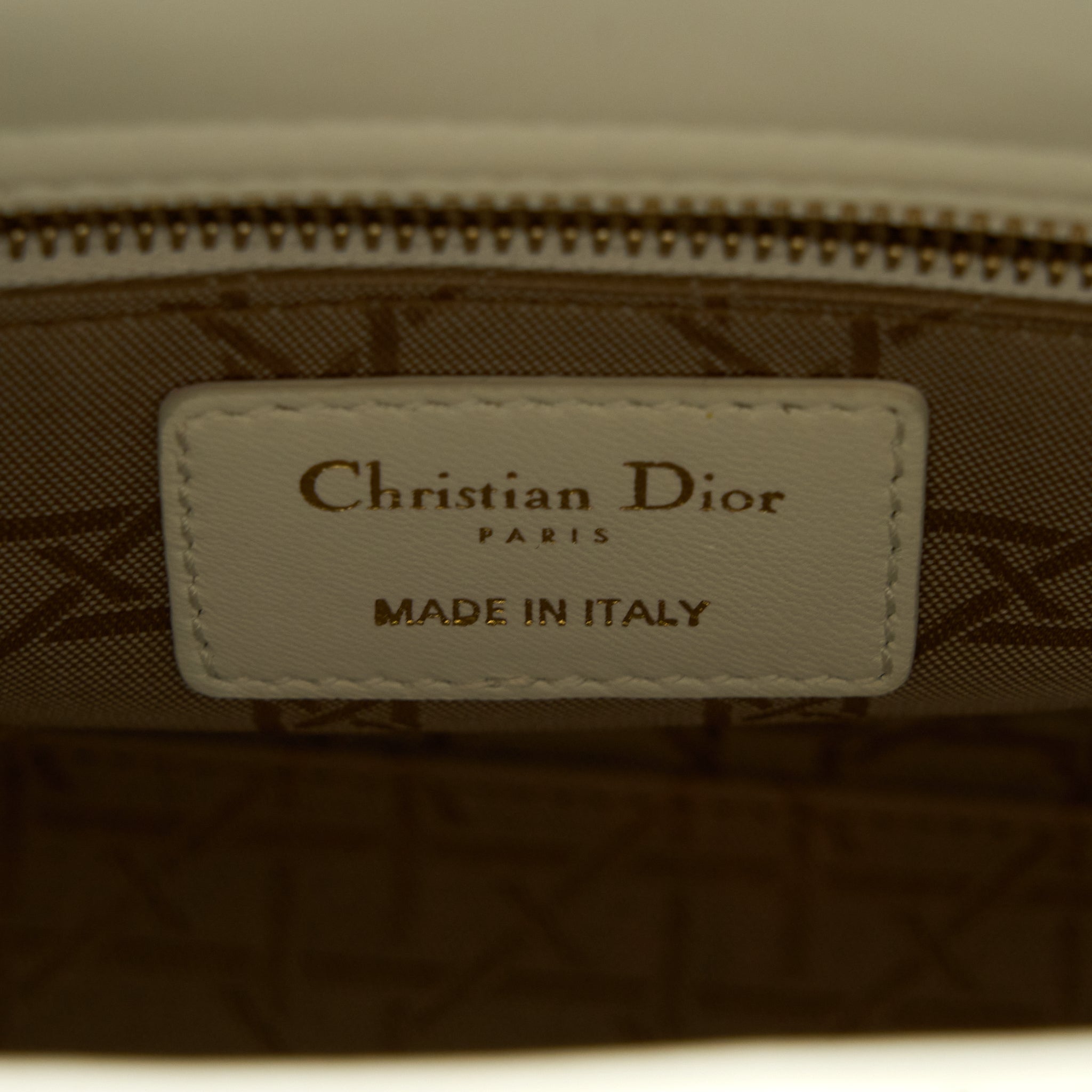 DIOR SMALL LADY DIOR MY ABCDIOR BAG LAMBSKIN WHITE LGHW