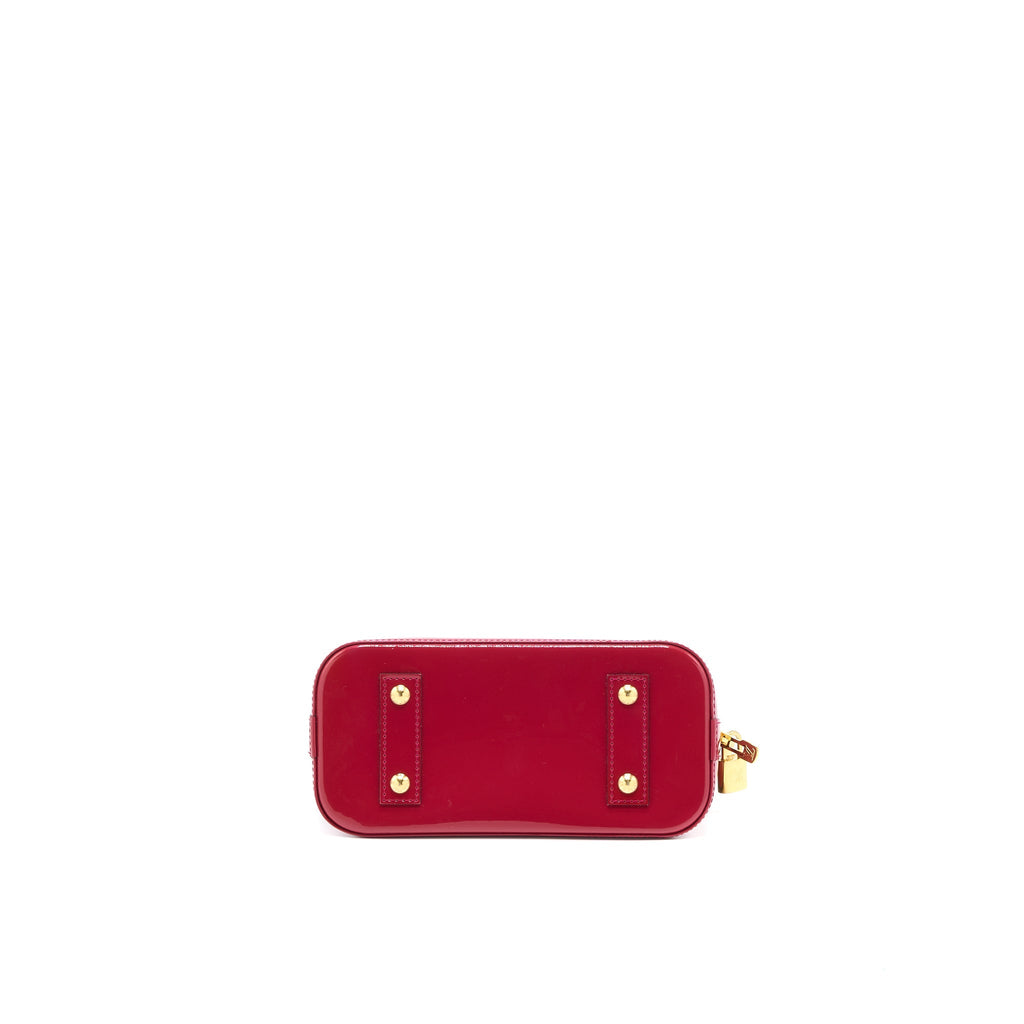 LOUIS VUITTON ALMA BB MONOGRAM VERNICE PINK GHW