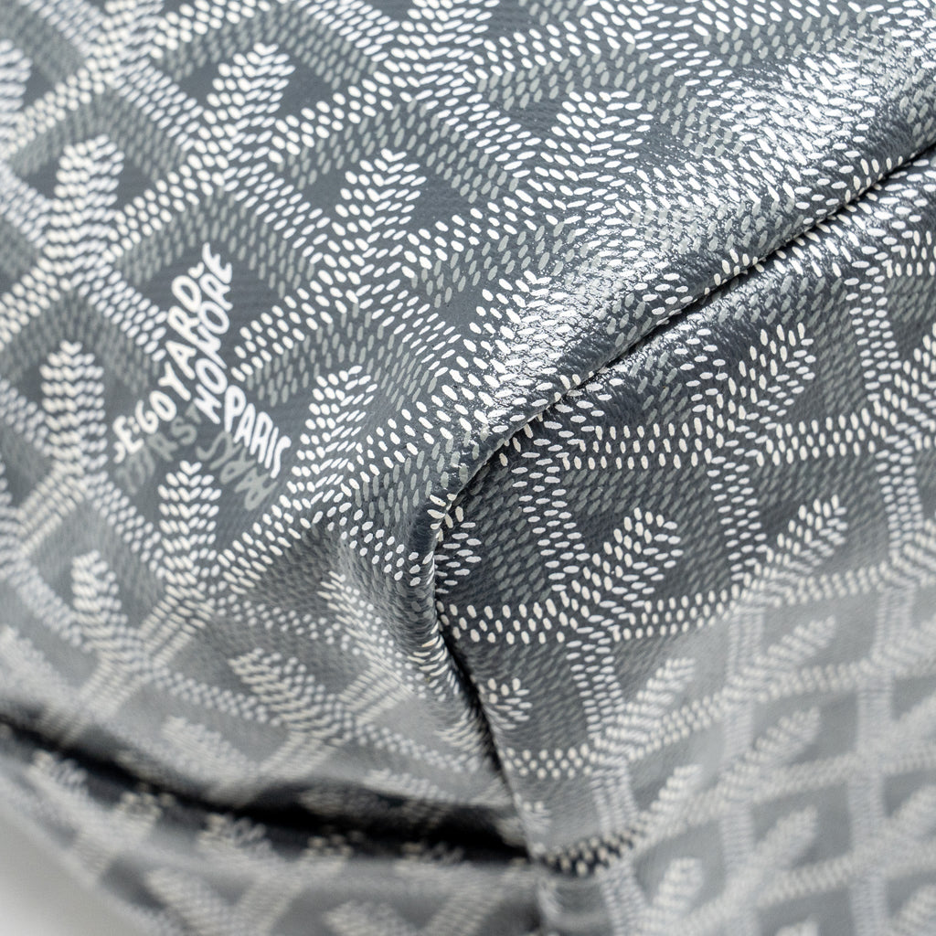 GOYARD SAINT LOUIS PM TOTE BAG GOYARDLINE CANVAS GREY SHW