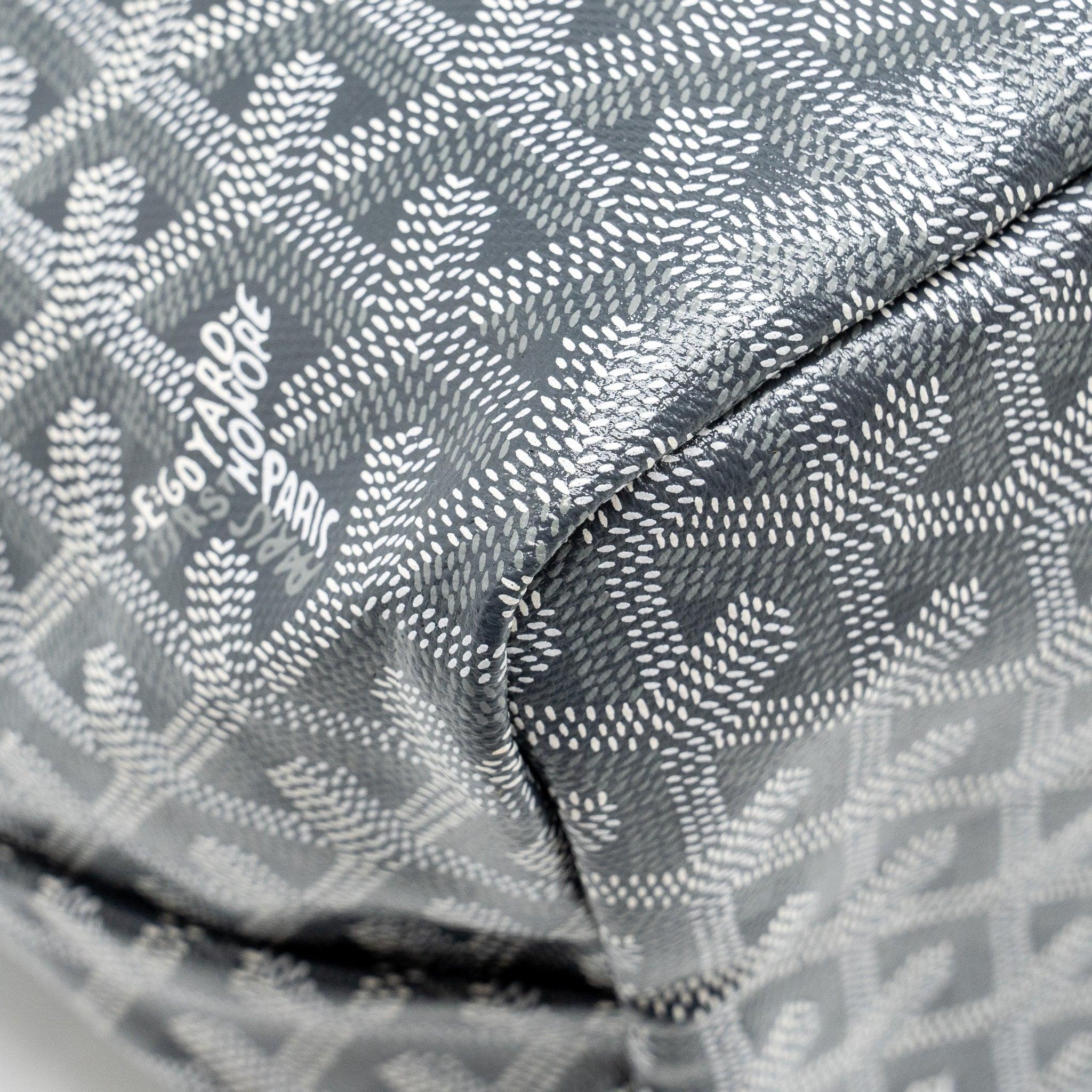 GOYARD SAINT LOUIS PM TOTE BAG GOYARDLINE CANVAS GREY SHW
