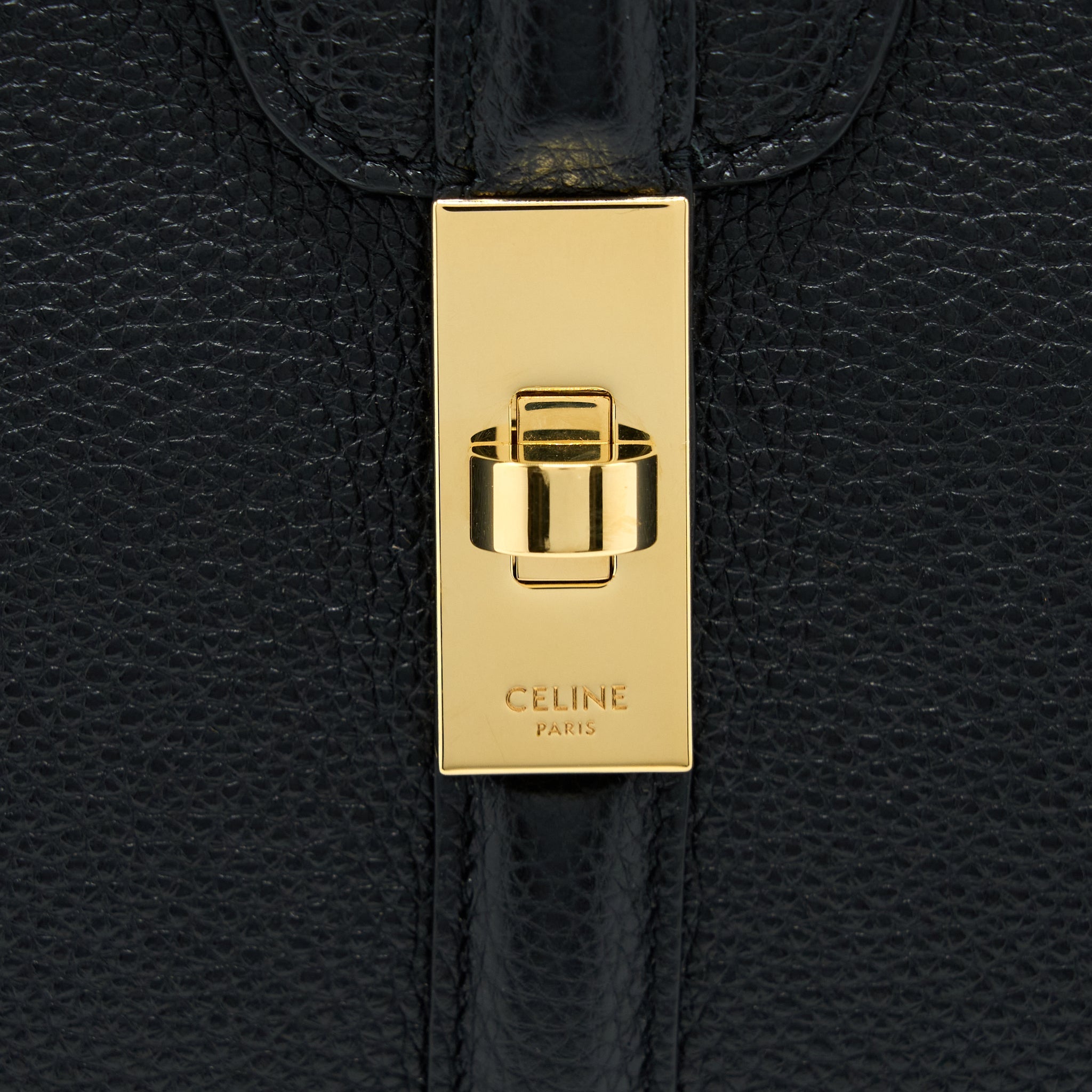 CELINE 16 BAG GRAINED CALFSKIN BLACK GHW