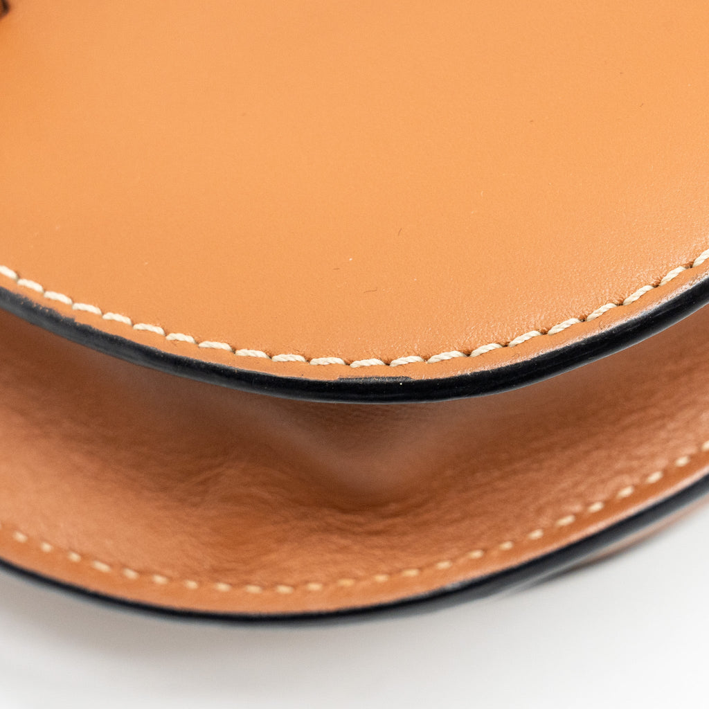 LOEWE MINI GATE BELT BAG CALFSKIN TAN GHW