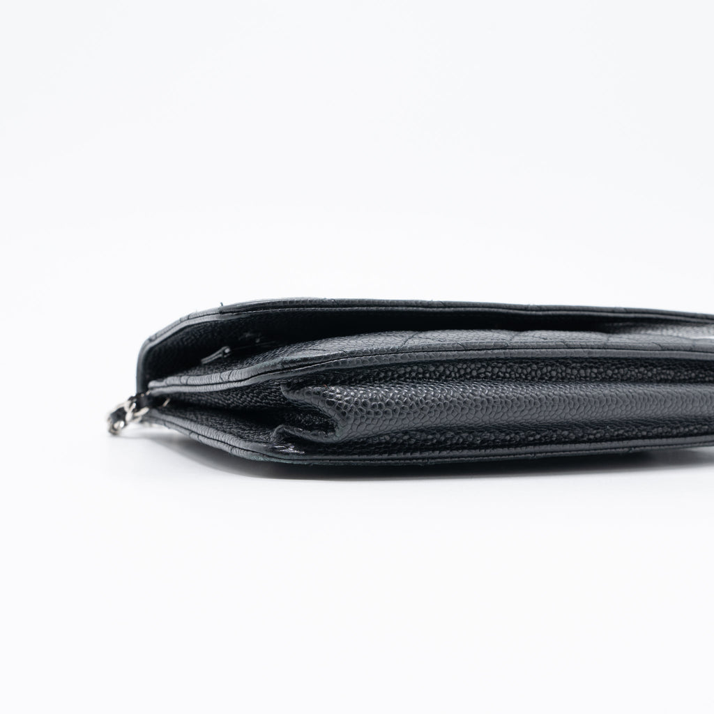 CHANEL CLASSIC WALLET ON CHAIN CAVIAR BLACK SHW