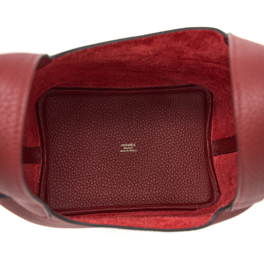 HERMES PICOTIN 18 LOCK BAG CLEMENCE ROUGE H GHW