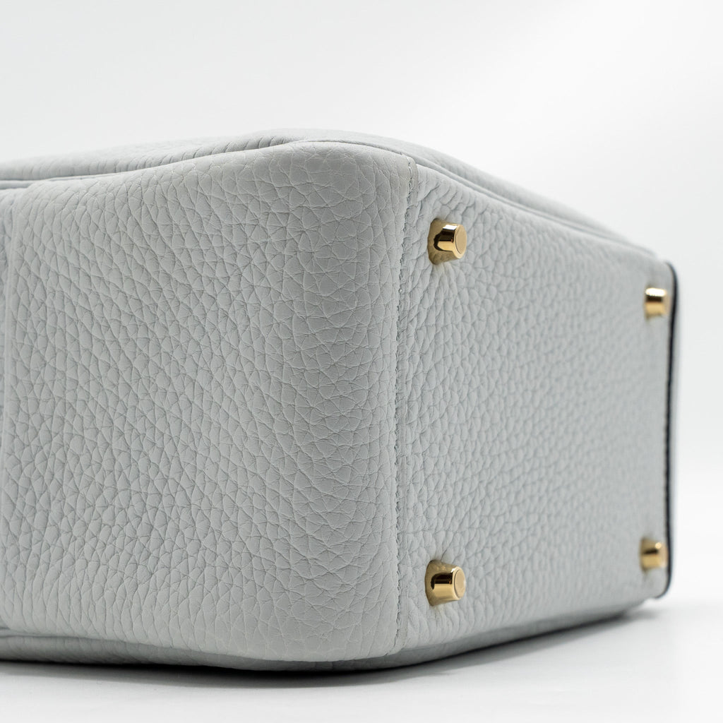 HERMES MINI LINDY CLEMENCE BLEU PALE GHW