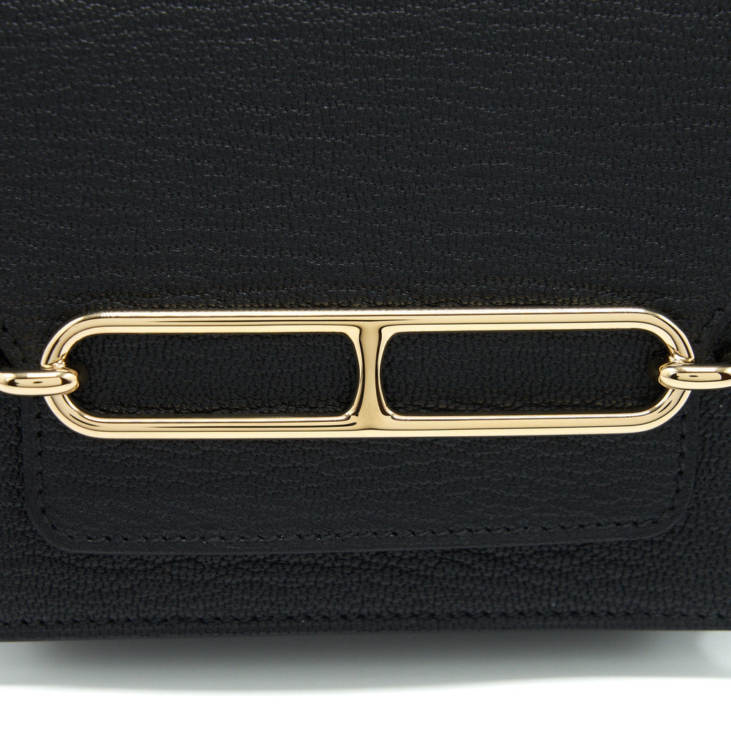 HERMES ROULIS SLIM CHÈVRE MYSORE BLACK GHW