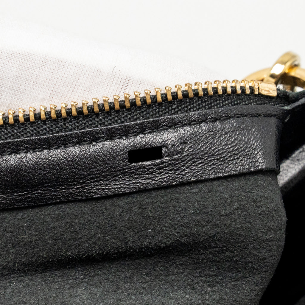 LOEWE BRACELET POUCH LAMBSKIN BLACK GHW