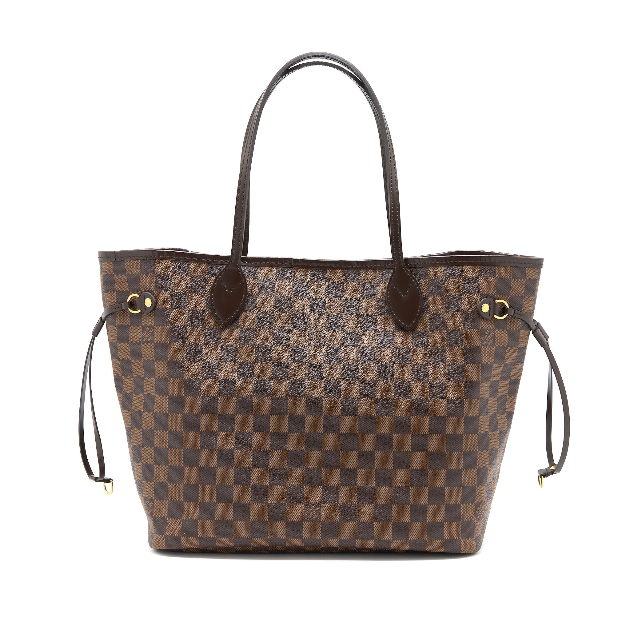 LOUIS VUITTON NEVERFULL MM DAMIER EBENE/PINK GHW