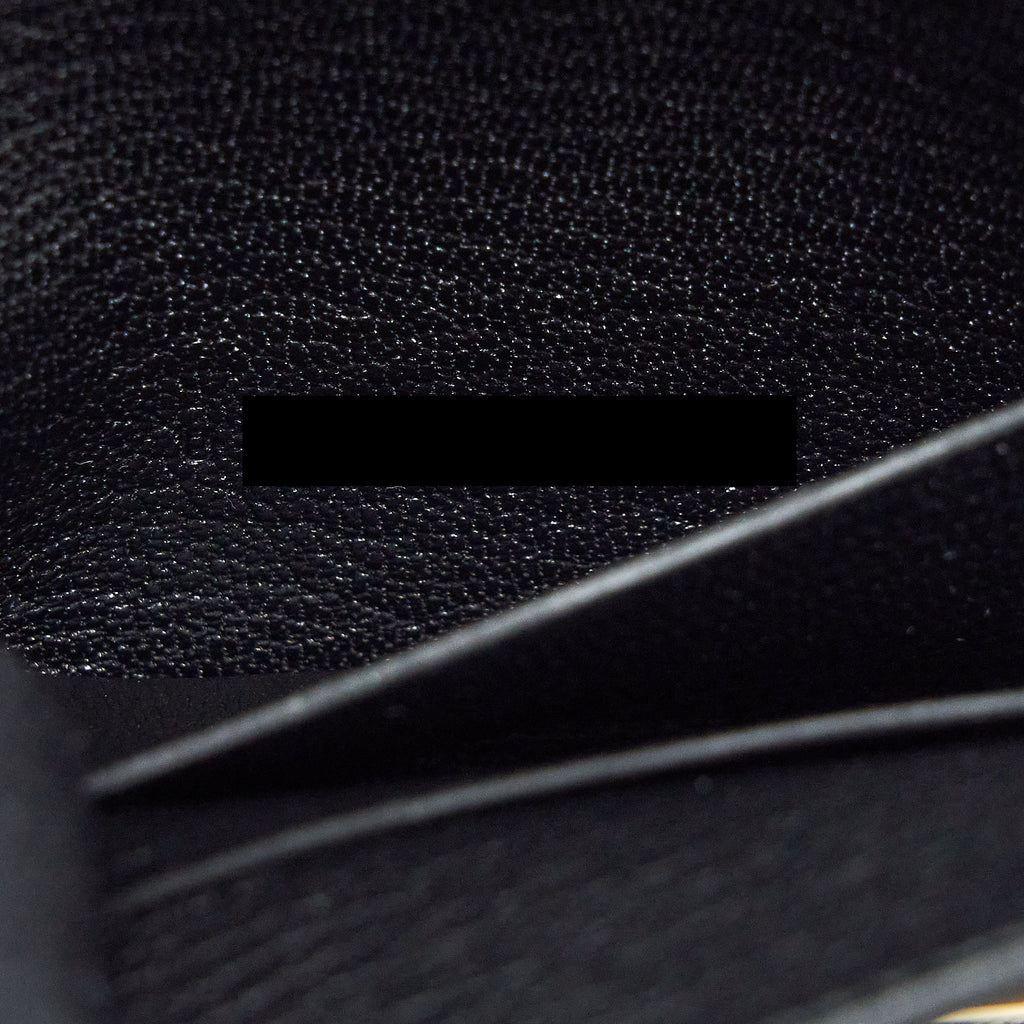 HERMES ROULIS SLIM CHÈVRE MYSORE BLACK GHW